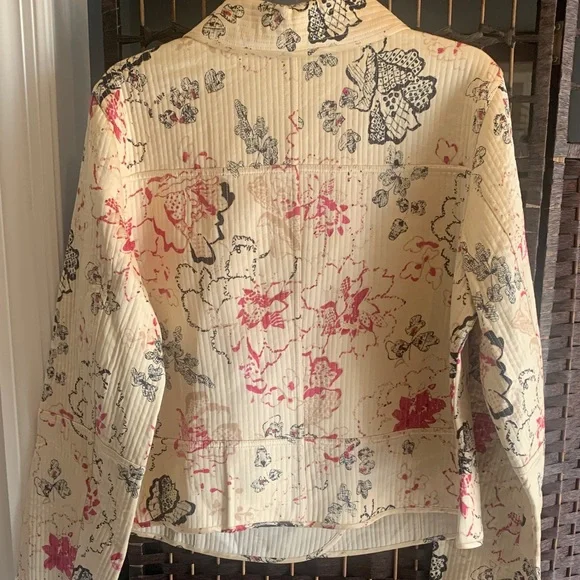 Sigrid Olsen Beige and Pink Floral Top - Picture 3 of 3
